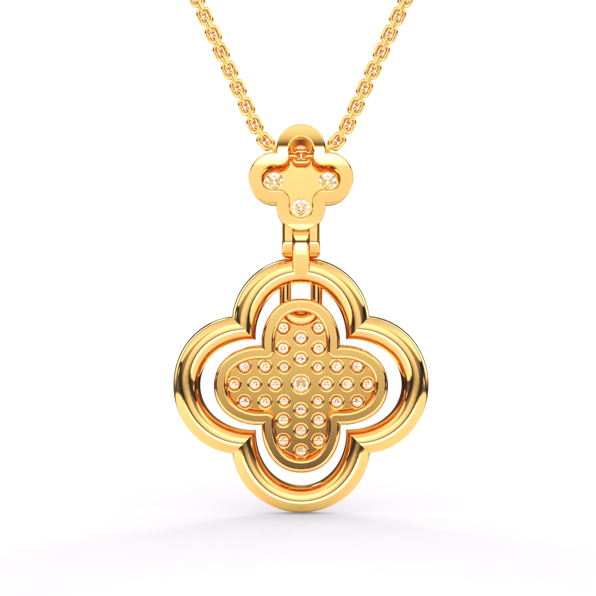 Fancy Lab Grown Diamond Gril Pendant